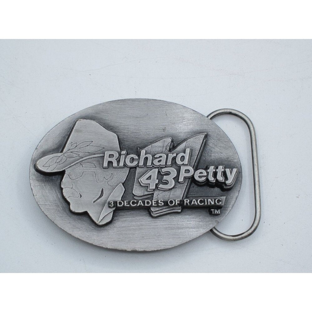 Richard Petty vintage 1991 Nascar Belt Buckle Original Vintage Authentic